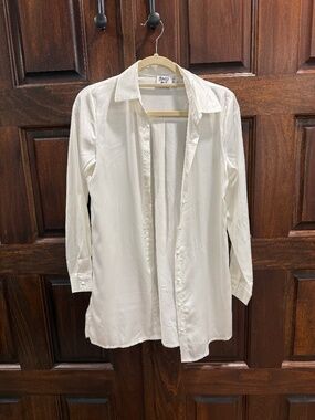Princess Polly White Silky Button Down Dress